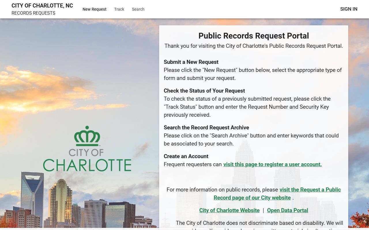 Charlotte public records portal white pages request form