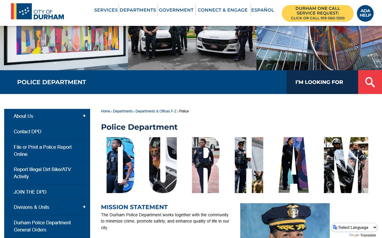 Durham Police Department white pages public records