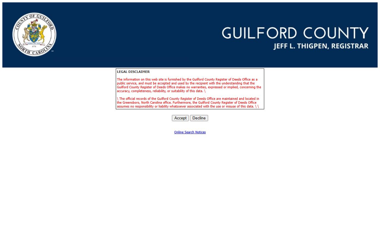 Guilford County white pages deed search portal